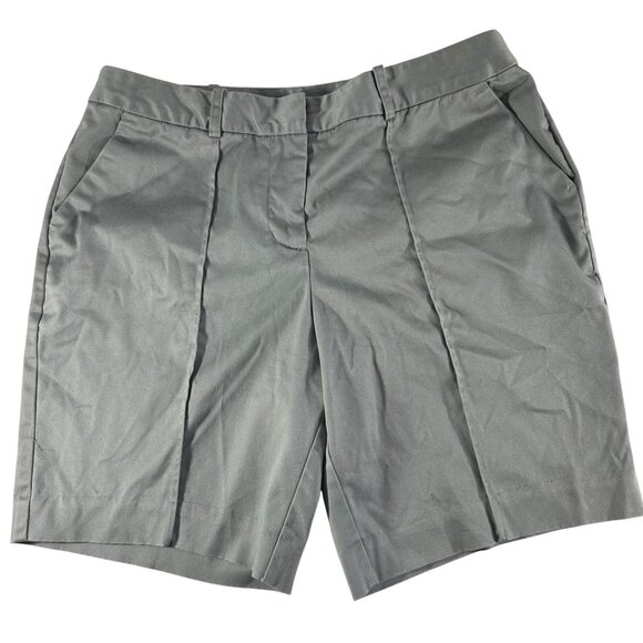 Worthington Petite Modern Fit Gray Shorts Womens Size 6P Stretch Cotton Blend - Picture 1 of 5